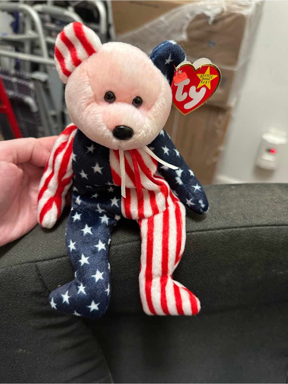 Ty Spangle Patriotic Bear Plush - Red White Blue